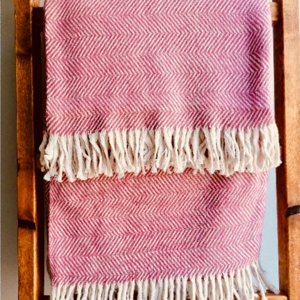 Chevron Throw Blanket with Fringe